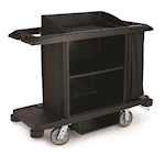 HOUSEKEEPING CART, FULL SIZE, RUBBERMAID COMMERCIAL, BLACK THUMBNAIL