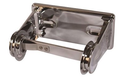 DISPENSER, SINGLE-ROLL, STANDARD HOUSEHOLD SIZE ROLL, CHROME, SELF-LOCKING LARGE