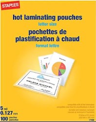 THERMAL POUCHES, LETTER, 100/PACK LARGE
