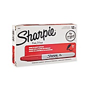 Sharpie® Fine Point Permanent Markers, Red, Dozen THUMBNAIL
