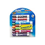 Expo® Low Odor Chisel Tip Dry-Erase Markers, Assorted, 12/Pack THUMBNAIL
