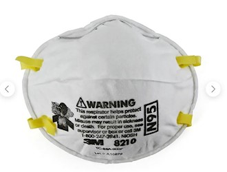MASK, 3M DISPOSABLE N95 PARTICULATE RESPIRATOR, 20-PK LARGE