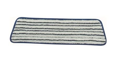 FLOOR FINISH MOP HEAD, 18" WHITE W/STRIPES, RUBBERMAID LARGE