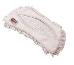 WET MOP HEAD, WHITE MICROFIBER, FITS RUBBERMAID ARC-SHAPED FLEXI FRAME LARGE