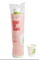 PAPER HOT CUPS, PAPER, WHITE/GREEN, PERK, 12 OZ,50PK LARGE