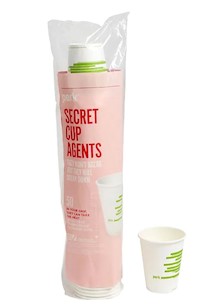 PAPER HOT CUPS, PAPER, WHITE/GREEN, PERK, 12 OZ,50PK MAIN
