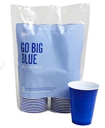 CUP, COLD BEVERAGES, 16 OZ., BLUE, PERK, 50/PK LARGE