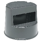 STEP STOOL, RUBBERMAID, BLACK, MOBILE, 13"H x 16"D THUMBNAIL