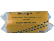 WIPES, DUST CLOTHS, RENOWN,13" x 18", YELLOW, TREATED, 50/CT, REN03105 THUMBNAIL
