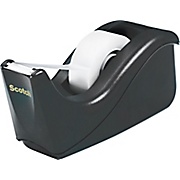 TAPE DISPENSER, SCOTCH, DESKTOP, BLACK LARGE
