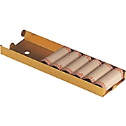 MMF Industries™ Aluminum Rolled Coin Trays, Quarter Tray, Orange THUMBNAIL