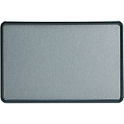 Quartet® Contour® Fabric Bulletin Board, Black Frame, Gray Fabric, 3'W x 2'H THUMBNAIL
