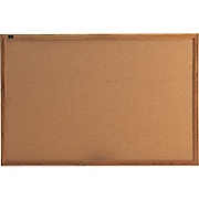Cork Bulletin Board, Oak Finish Frame, 3'W x 2'H THUMBNAIL