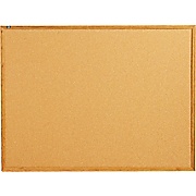 Cork Bulletin Board, Oak Finish Frame, 4'W x 3'H THUMBNAIL