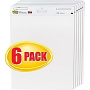 Post-it® Self-Stick Easel Pad, 30 Sheets, White, Unruled, 30"H x 25"W, 6/Ct THUMBNAIL