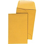 Gummed Closure #1 Brown Kraft Coin Envelopes, 2-1/4" x 3-1/2", 500/Box (17183) THUMBNAIL