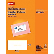 SHIPPING LABELS, INKJET/LASER, 10 LABELS/SHEET, WHITE, 2"H X 4"W, 1000 LABELS/CT THUMBNAIL