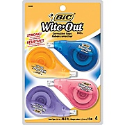 Correction Tape, BIC® Wite-Out® Brand EZ Correct™, White, 1/6" x 472", 4/Pk THUMBNAIL
