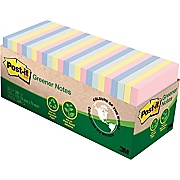 Post-it® Greener Notes, 3" x 3", Helsinki Collection, 24 Pads/Cabinet Pack THUMBNAIL