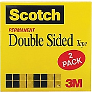 Scotch® Double Sided Tape, 1/2" x 900", 2/Pack THUMBNAIL