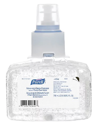 HAND SANITIZER, PURELL, FRAGRANCE FREE, LTX ADVANCED INSTANT, REFILL, 700 ML, 3/CT LARGE
