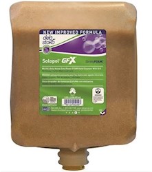 HAND SOAP, FOAMING, HEAVY-DUTY WITH GRIT, DEB SOLOPOL GFX CARTRIDGE, 2/CT LARGE