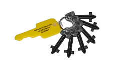 DISPENSER KEYS, KIMBERLY CLARK 'CROSS' STYLE, 25/PK THUMBNAIL