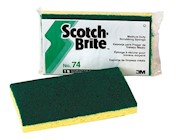 SCRUB SPONGE, MEDIUM DUTY, SCOTCH-BRITE, GREEN/YELLOWSCRUB SPONGE, MEDIUM DUTY, SCOTCH-BRITE, GREEN/YELLOW THUMBNAIL