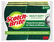 SCRUB SPONGES, HEAVY DUTY, SCOTCH-BRITE, GREEN/YELLOW, 6/PK THUMBNAIL