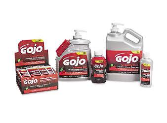 HAND SOAP, PUMICE, GEL, WITH PUMP DISPENSER, GOJO, CHERRY SCENT, 1 GALLON, 2/CT LARGE