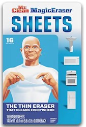MAGIC ERASER SHEETS, MR. CLEAN, ORIGINIAL, 16/PK LARGE