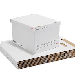 FILE BOXES, BASIC-DUTY, LIFT OFF LID, LETTER/LEGAL, WHITE/BLACK, 10/CT MAIN