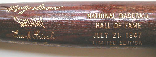 1947 Hall of Fame Induction Bat MAIN