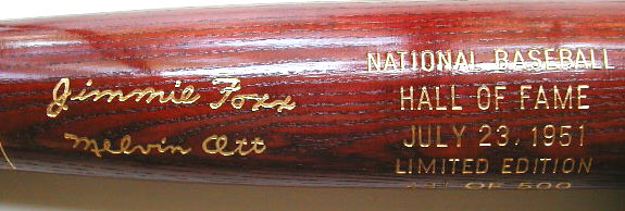 1951 Hall of Fame Induction Bat MAIN