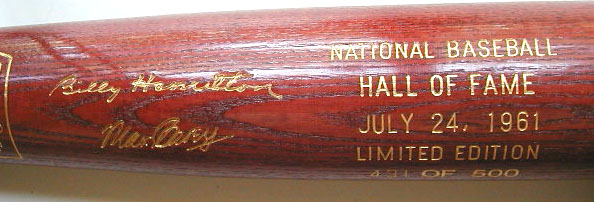 1961 Hall of Fame Induction Bat MAIN