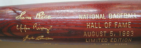 1963 Hall of Fame Induction Bat MAIN