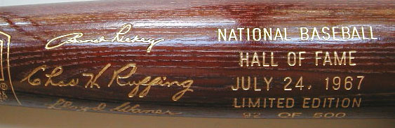 1967 Hall of Fame Introduction Bat MAIN