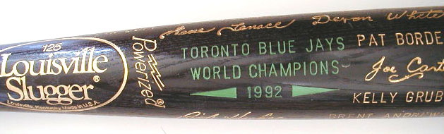 1992  Toronto Blue Jays World Series Black Bat MAIN