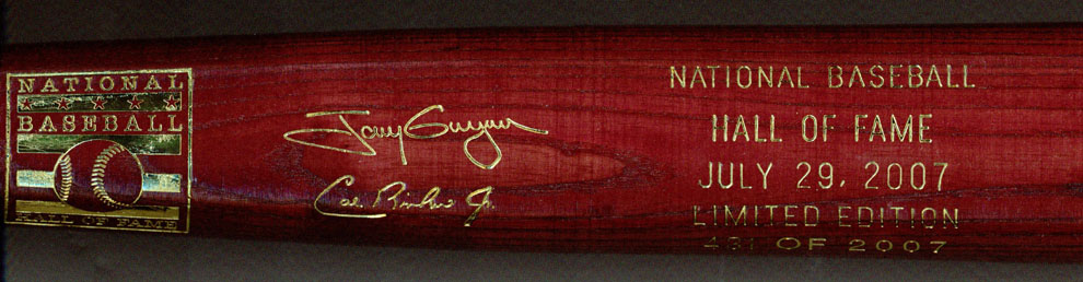 2007 Hall of Fame Induction Bat MAIN