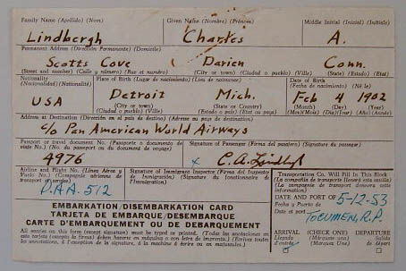 Charles Lindbergh DS - signed twice MAIN