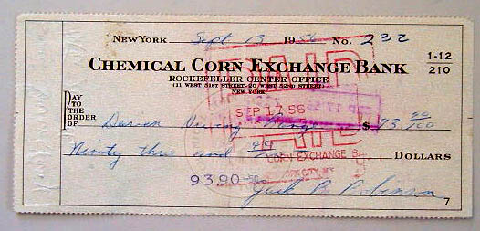 Jackie Robinson's personal bank check MAIN