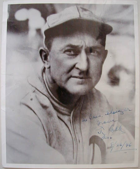 Ty Cobb 8x10 inch autographed photo MAIN