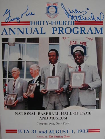 Autographed 1983 National Baseball Hall of Fame MAIN