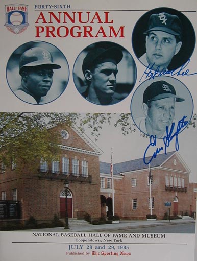 Autographed 1985 National Baseball Hall of Fame MAIN