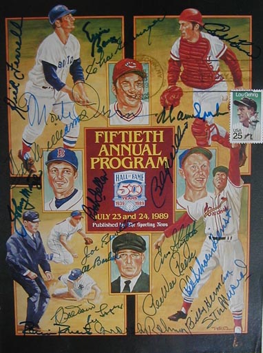 Autographed 1989 National Baseball Hall of Fame MAIN