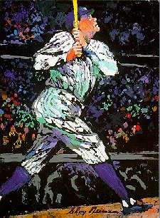 LeRoy Neiman's limited edition serigraph, 'THE BABE' THUMBNAIL