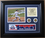 2009  All-Star Game Mark Teixeira Game-Used Locker Name Plate LH705819 SWATCH