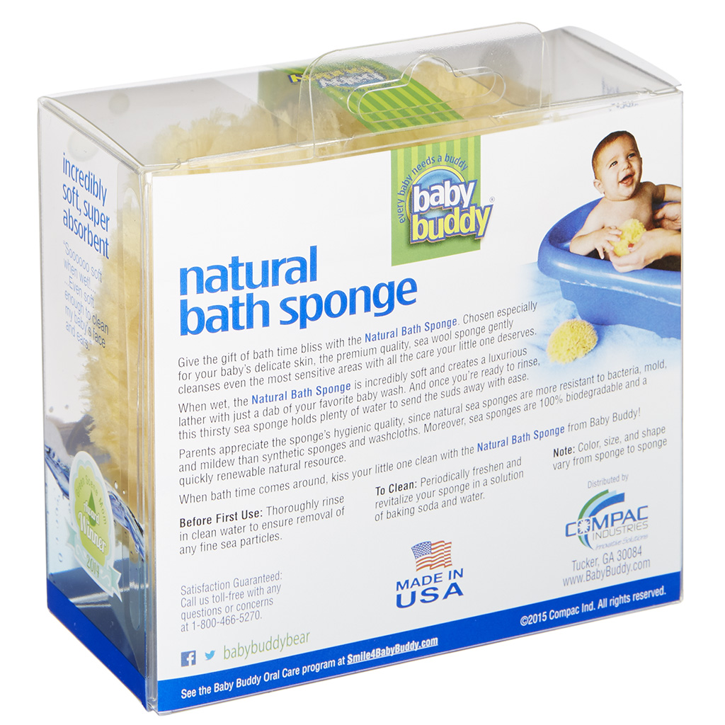 Baby Buddy Natural Bath Sponge Sea Wool Boxed