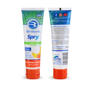 Brilliant SPRY Tooth Gel - Strawberry-Banana 2oz LARGE