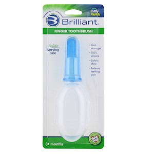 Baby Buddy Silicone Finger Toothbrush with Carrying Case THUMBNAIL